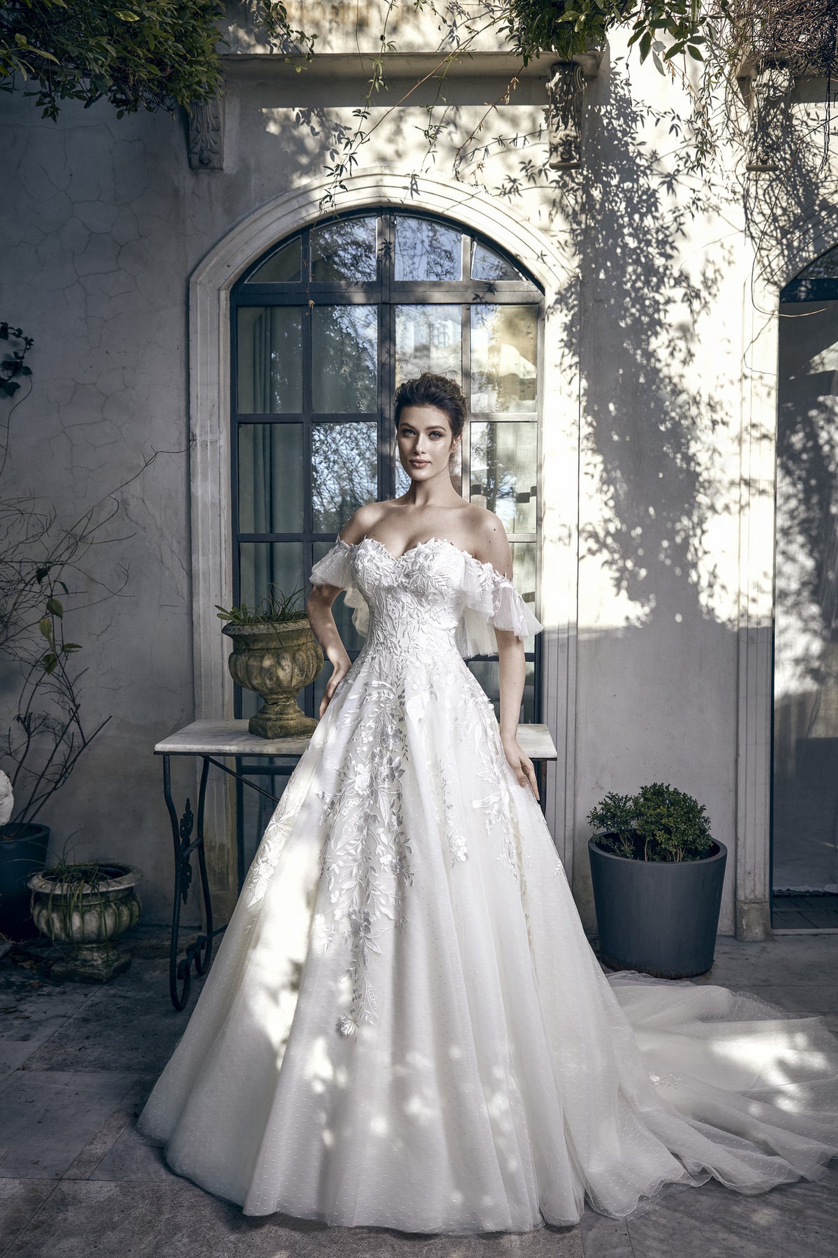 Amabella Helen-Bohem Kayık Romantik Gelinlik